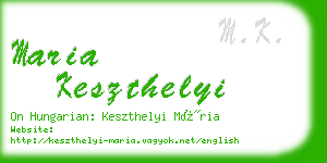 maria keszthelyi business card